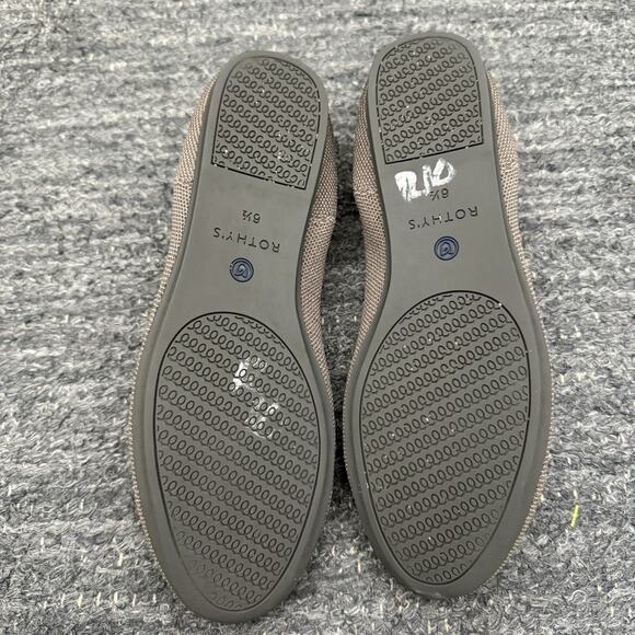 Rothys The Loafer Women 6.5 Mocha Brown Rounded Toe Slip On Flat Shoes Washable - Picture 6 of 12